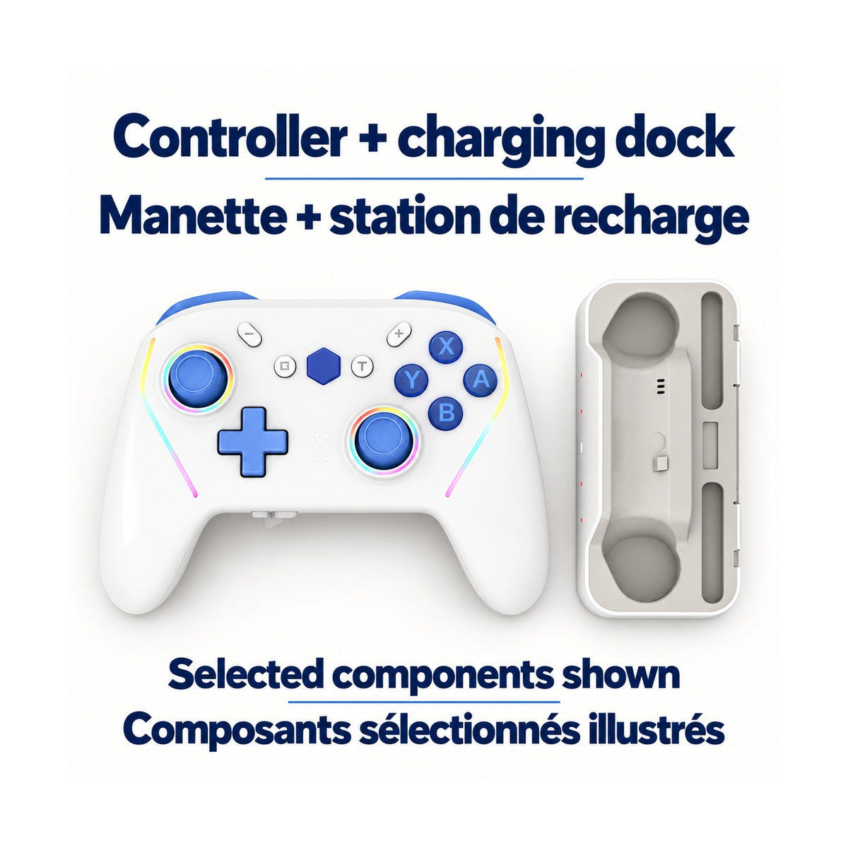 Bigly Brothers Ultimate Nephew Gamer Gift Set — Strike Controller & Headset Set (PS4/PC) + Wireless Controller with RGB Charging Dock