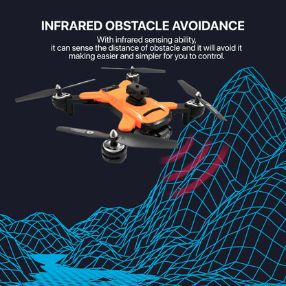 The Bigly Brothers Mark V Extremis Orange 4k Drone with Camera, 360 Degrees of Obstacle Avoidance, Brushless Motors, 2 Batteries Included, Below 249 Grams, with Carrying Case, NO ASSEMBLY REQUIRED Ready to Fly!