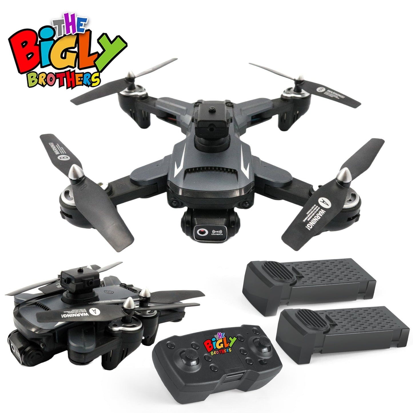 REFURBISHED: The Bigly Brothers Mark V Extremis BLACK 4k Drone with Camera, 360 Degrees of Obstacle Avoidance, Brushless Motors, 2 Batteries Included, Below 249 Grams, with Carrying Case, NO ASSEMBLY REQUIRED Ready to Fly!